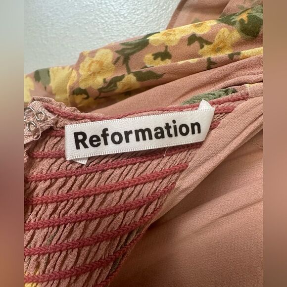 NWT** Reformation Abelia Dress- Gwenyth Maxi Size 6 Pink - Picture 12 of 15